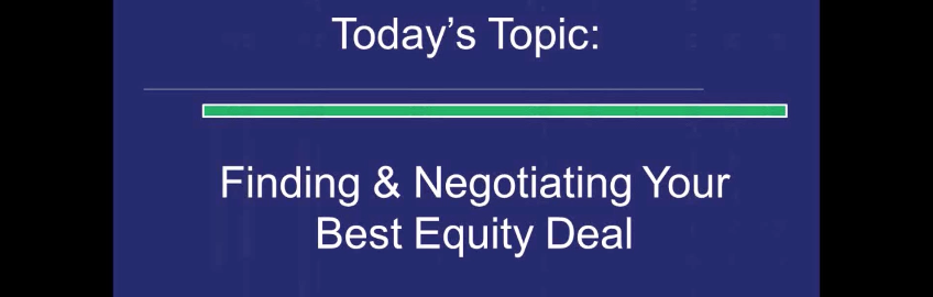 How to find and negotiate your best equity deal in the apartment building industry
