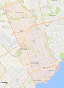 Map of Etobicoke & York